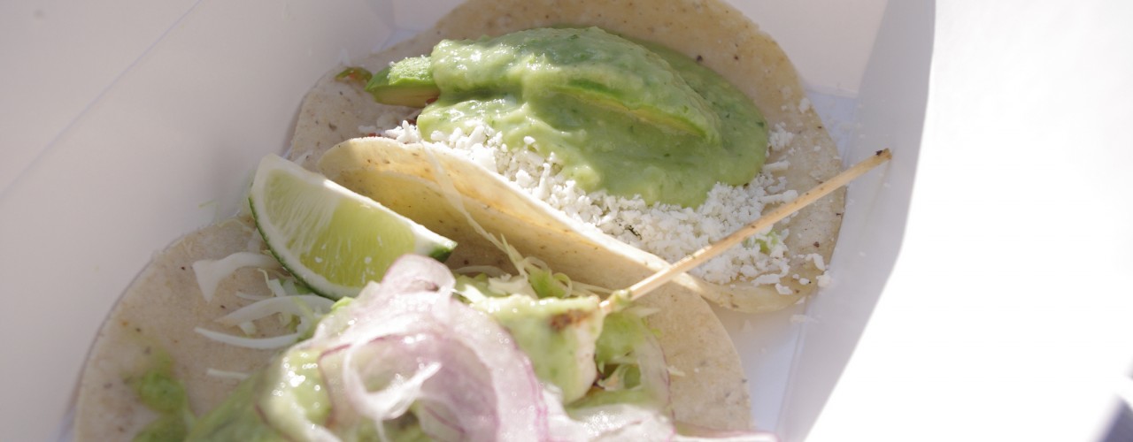 Fish & Veggie tacos at La Esquina Corner Deli in New York. Photo by alphacityguides.