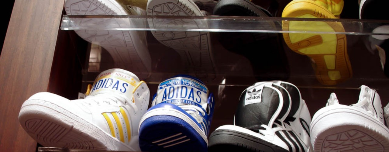Jermey Scott three tongue Adidas at Kicks Lab in Tokyo. Photo by alphacityguides.