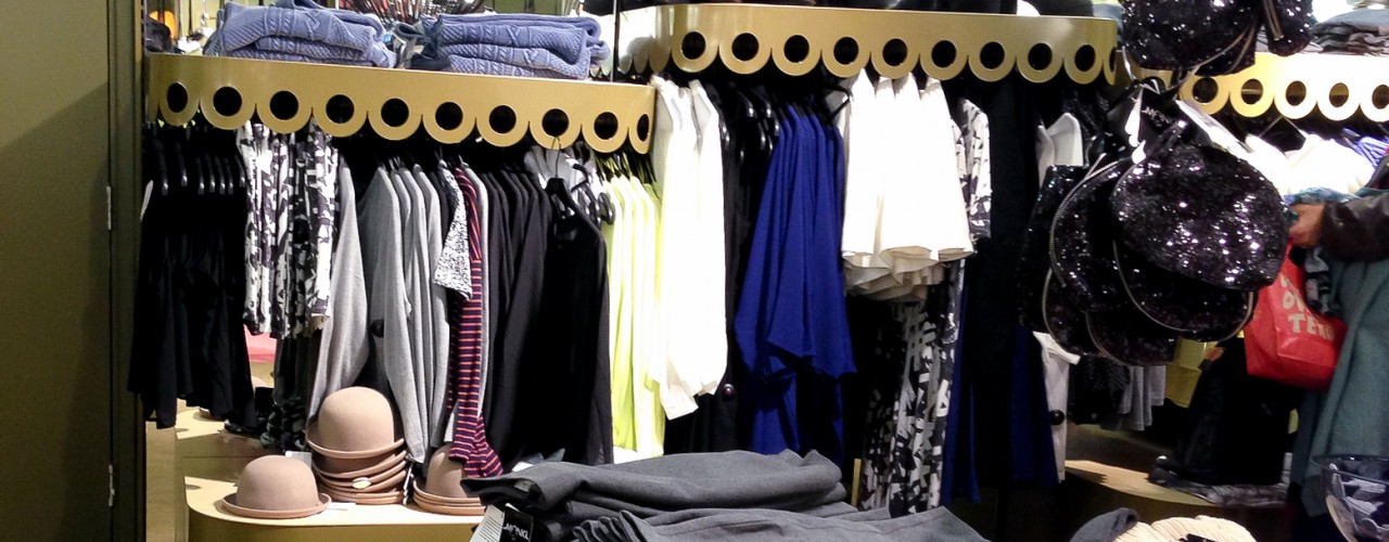 Junior women's fashion display at Monki in London. Photo by alphacityguides.