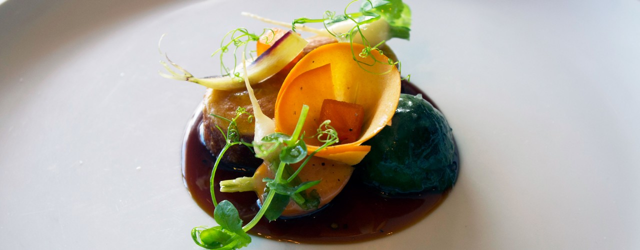 Four Story Hill Farm’s “Cuisse De Poularde" at Per Se in New York. Photo by alphacityguides.