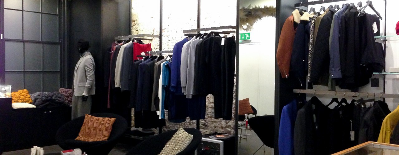 Fashion display at Wolf & Badger in London. Photo by alphacityguides.