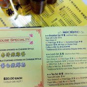 English menu at Australia Dairy Company in Hong Kong. Photo by alphacityguides.