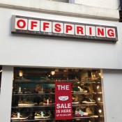 Store front at Offspring in London. Photo by alphacityguides.