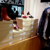 Women's shoe display at A.P.C in London. Photo by alphacityguides.