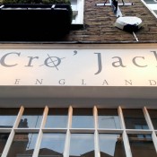 Store front at Cro' Jack in London. Photo by alphacityguides.