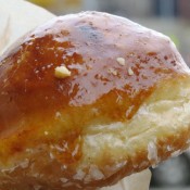 Creme brulee doughnut seed at Doughnut Plant in New York. Photo by alphacityguides.