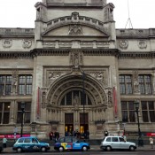 Outside the V & A Museum in London. Photo by alphacityguides.