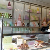 Ladurée pastry counter in Paris. Photo by alphacityguides.