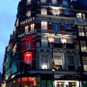 Store front at Harvey Nichols in London. Photo by alphacityguides.