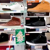 Sneakers wall at Asbee in Tokyo. Photo by alphacityguides.