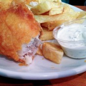 Fish & Chips at Rock and Sole Plaice in London. Photo by alphacityguides.