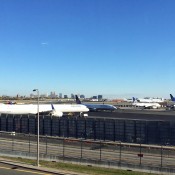 Newark International Airport Station platform. Photo by alphacityguides.