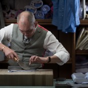 Shirt maker Robert Whittaker at Dege & Skinner. 