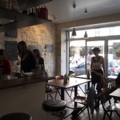Inside the tiny Le Tiffin in Paris. Photo by alphacityguides.