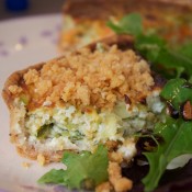 Savoury spinach and cheese tart at Tartes Kluger in Paris. Photo by alphacityguides.