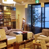 Furniture display inside Muji in Tokyo. Photo by alphacityguides.