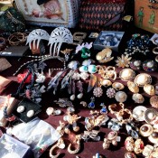 Vintage jewellry at Hell's Kitchen Market in New York. Photo by alphacityguides.