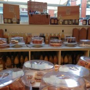 Cake and pastry display at The Albion in London. Photo by alphacityguides.