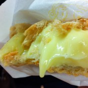 Inside a cream puff at Beard Papa in Hong Kong. Photo by alphacityguides.