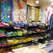 Vintage kimono and obi section at Chicago in Tokyo. Photo by alphacityguides.