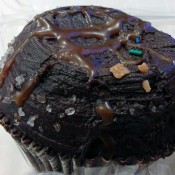 Chocolate cupcake at Crumbs Bakery in New York. Photo by alphacityguides.