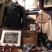Men's fashion display at The Vintage Showroom in Covent Garden, London. Photo by alphacityguides.