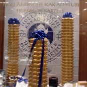 Baumkuchen towers at Holländische Kakao-Stube in Isetan in Tokyo. Photo by alphacityguides.