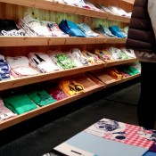 Graphic tshirt display at Super Superficial in London. Photo by alphacityguides.