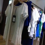 Fashion display at Mademoiselle Jeanne in Paris. Photo by alphacityguides.