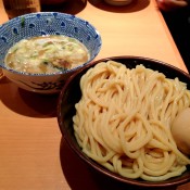 Cold noodles and broth at Rokurinsha in Tokyo. Photo by alphacityguide