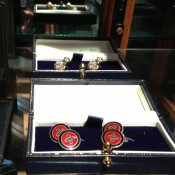 Accessory display inside Gieves & Hawkes London. Photo by alphacityguides.