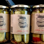 Pickels at Murray's Bagel in New York. Photo by alphacityguides.