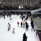The ice skating rink at Rockefeller Center in New York. Photo by alphacityguides.