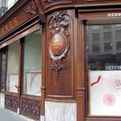 Store front at Hermès in Paris. Photo by alphacityguides.