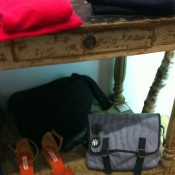 Fashion display at Mademoiselle Jeanne in Paris. Photo by alphacityguides.