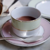 Ladurée hot chocolate in Paris. Photo by alphacityguides.