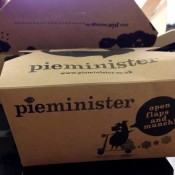 Take-out box packaging at Pieminister in London. Photo by alphacityguides.