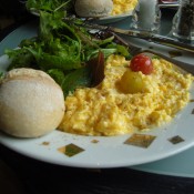Scrambled eggs at Dalloyau in Paris