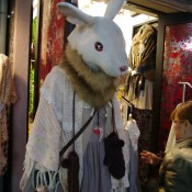 Japanese fashion display at Wonder Rocket Harajuku in Tokyo. 