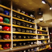 Hat display inside Onspotz in Tokyo. Photo by alphacityguides.