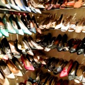 Vintage shoes at One Of A Kind in London. Photo by alphacityguides.