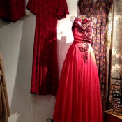 Vintage clothing display at the Portobello Market in London. Photo by alphacityguides.