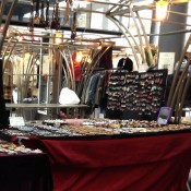 Jewelry and accessories at Old Spitalfields Market in London. Photo by alphacityguides.