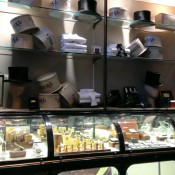 Accessory display inside Gieves & Hawkes London. Photo by alphacityguides.