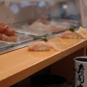 Hirame at Sushi Dai in Tokyo. Photo by alphacityguides.