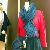 Fashion display at Mademoiselle Jeanne in Paris. Photo by alphacityguides.