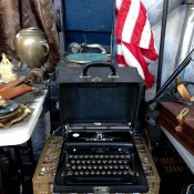 Vintage typewriter at Hell's Kitchen Market in New York. Photo by alphacityguides.