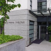Front entrance at Mama Shelter hotel in Paris. Photo by alphacityguides.