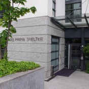 Front entrance at Mama Shelter hotel in Paris. Photo by alphacityguides.