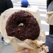 Chocoalte blackout doughnut from Doughnut Plant in New York. Photo by alphacityguides.